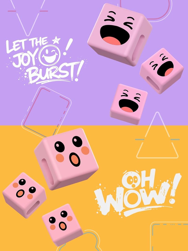 CALDEVER Stocking Stuffers for Teens Girls Boys Adults Cell Phone Holder with Clip: Dual-Sided Mood Cubes Clips for Gesture Phone Stand Desk Accessory Cool Gadget Birthday Gifts for Men Kids Women Christmas - Image 3